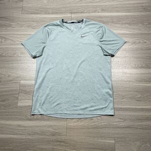 Nike Shirt Mens Large Green Running Active Training Dri Fit